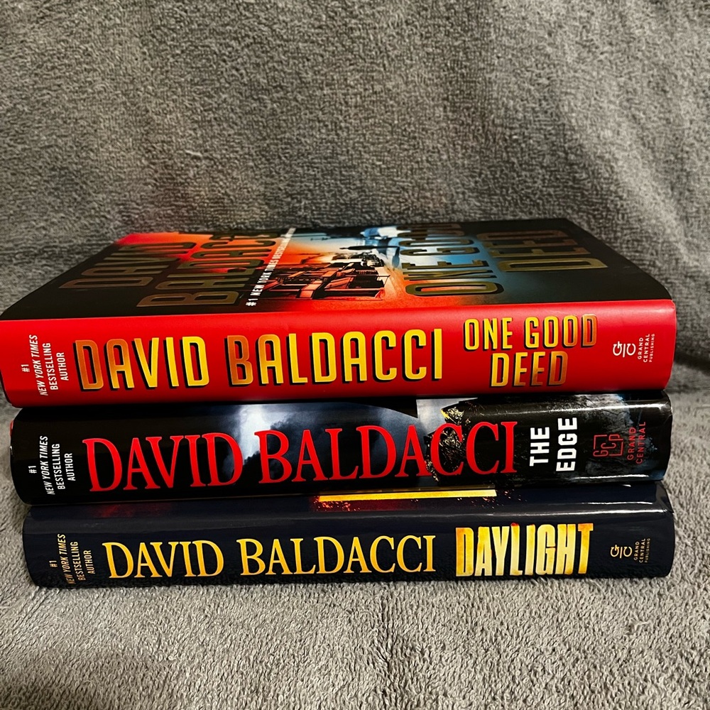 David Baldacci Hardcover Book Set - The Edge, One Good Deed,  Daylight